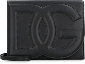 DOLCE & GABBANA Black Leather Crossbody Handbag - SS24 Fashion