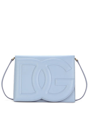 DOLCE & GABBANA Mini Leather Crossbody Handbag with Embossed Logo