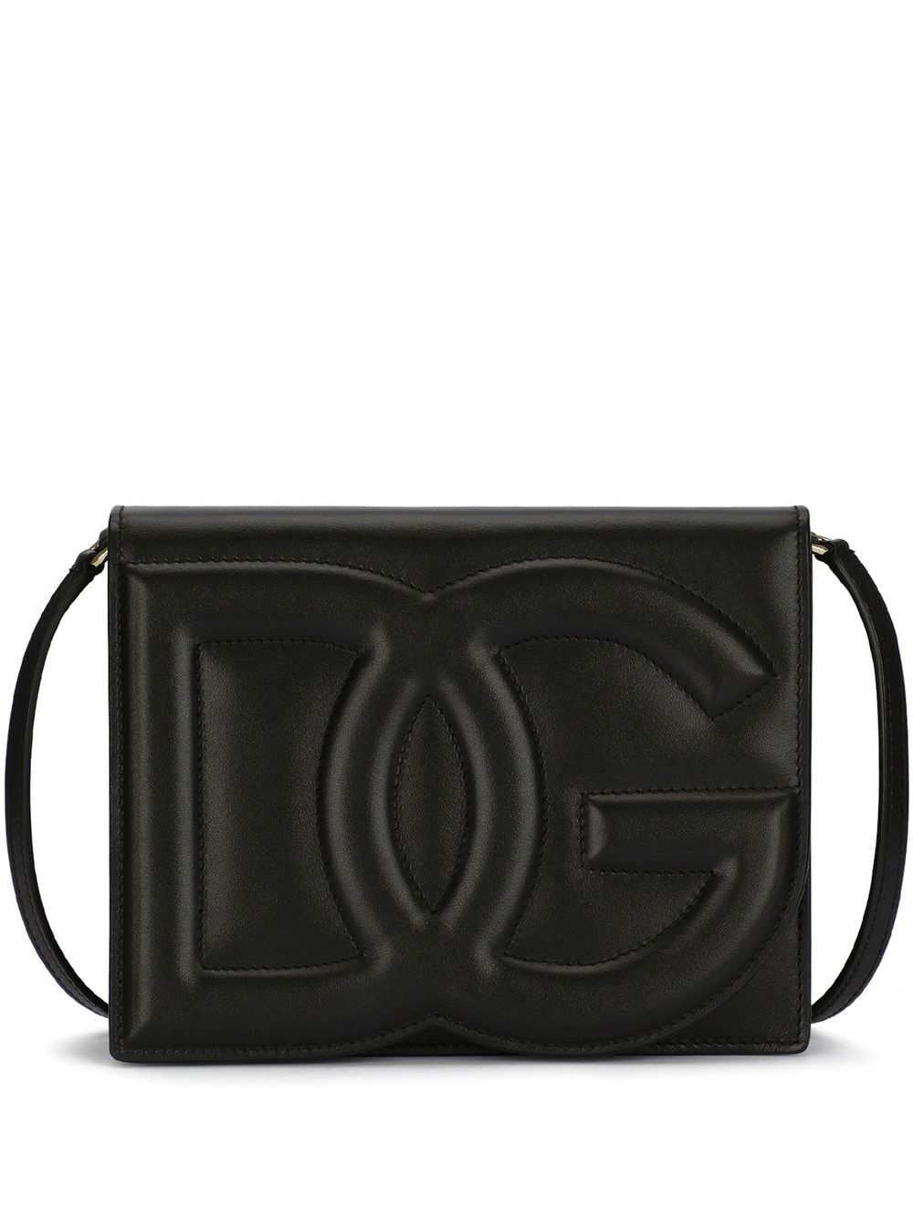 Black Leather Crossbody Handbag - SS24 Collection