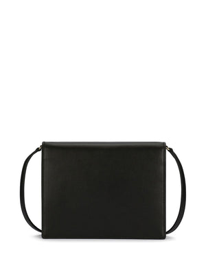 Black Leather Crossbody Handbag - SS24 Collection