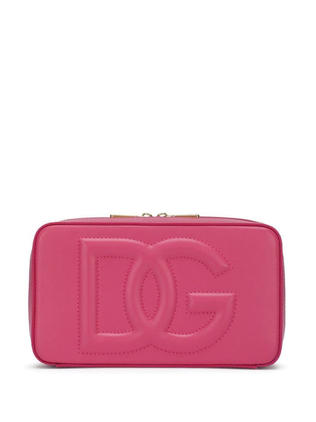 DOLCE & GABBANA Mini Leather Handbag with Embossed Logo