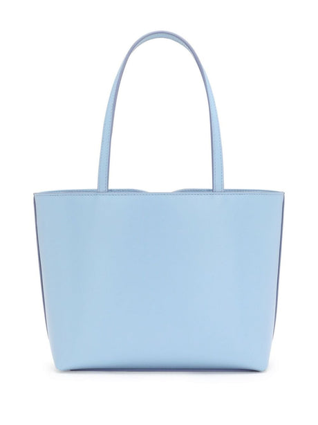 DOLCE & GABBANA Chic Baby Blue Mini Leather Tote