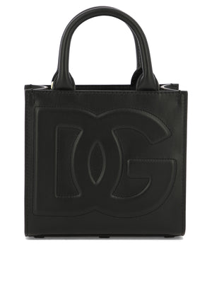 DOLCE & GABBANA Black Leather Tote Handbag for Women - SS24 Collection