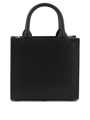 DG Logo Leather Tote Handbag - Black