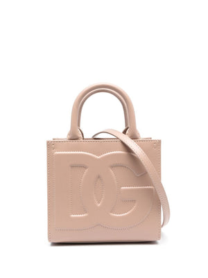 DOLCE & GABBANA Blush Leather DG Tote Handbag