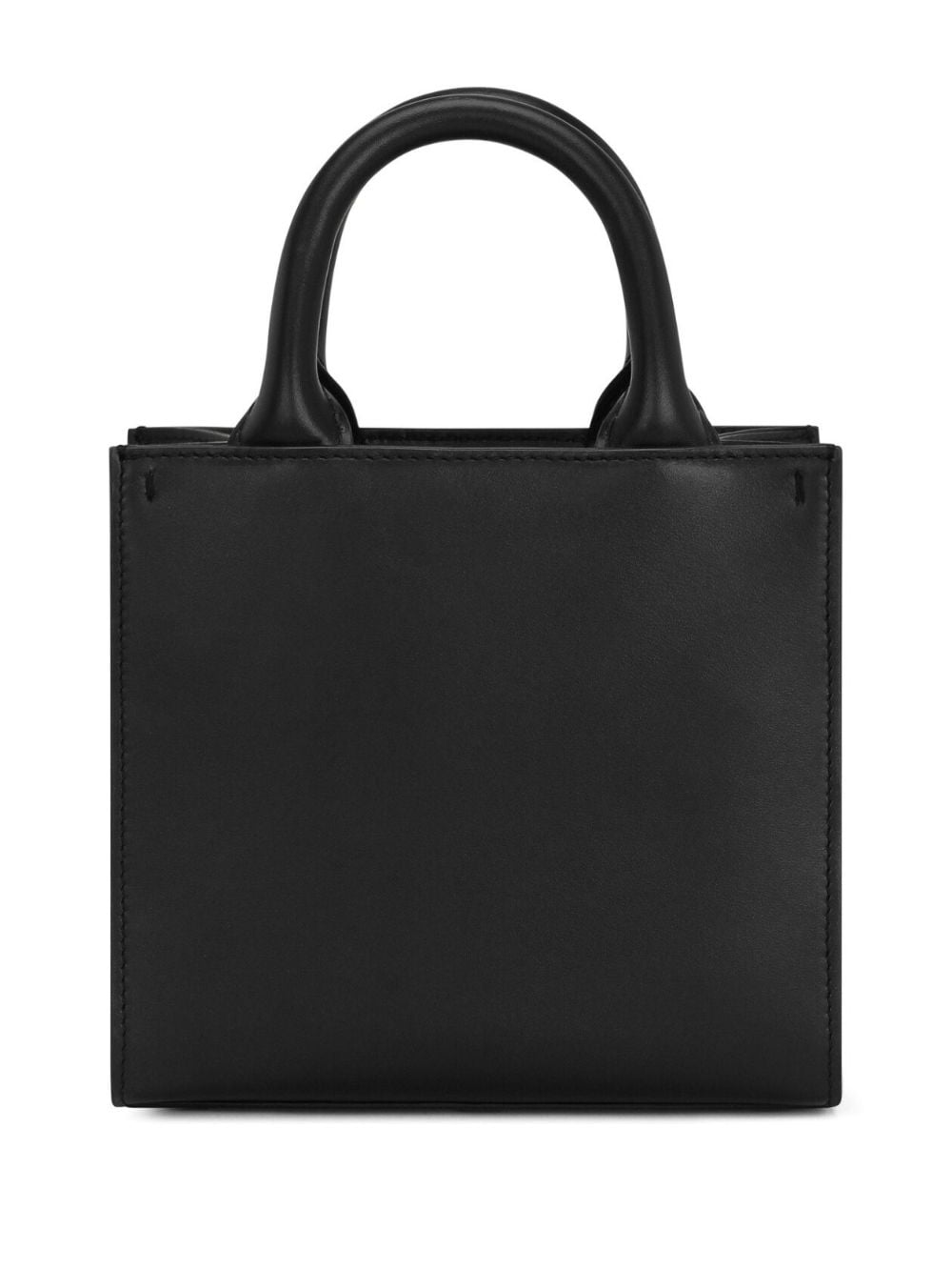 DG Logo Leather Tote Handbag - Black