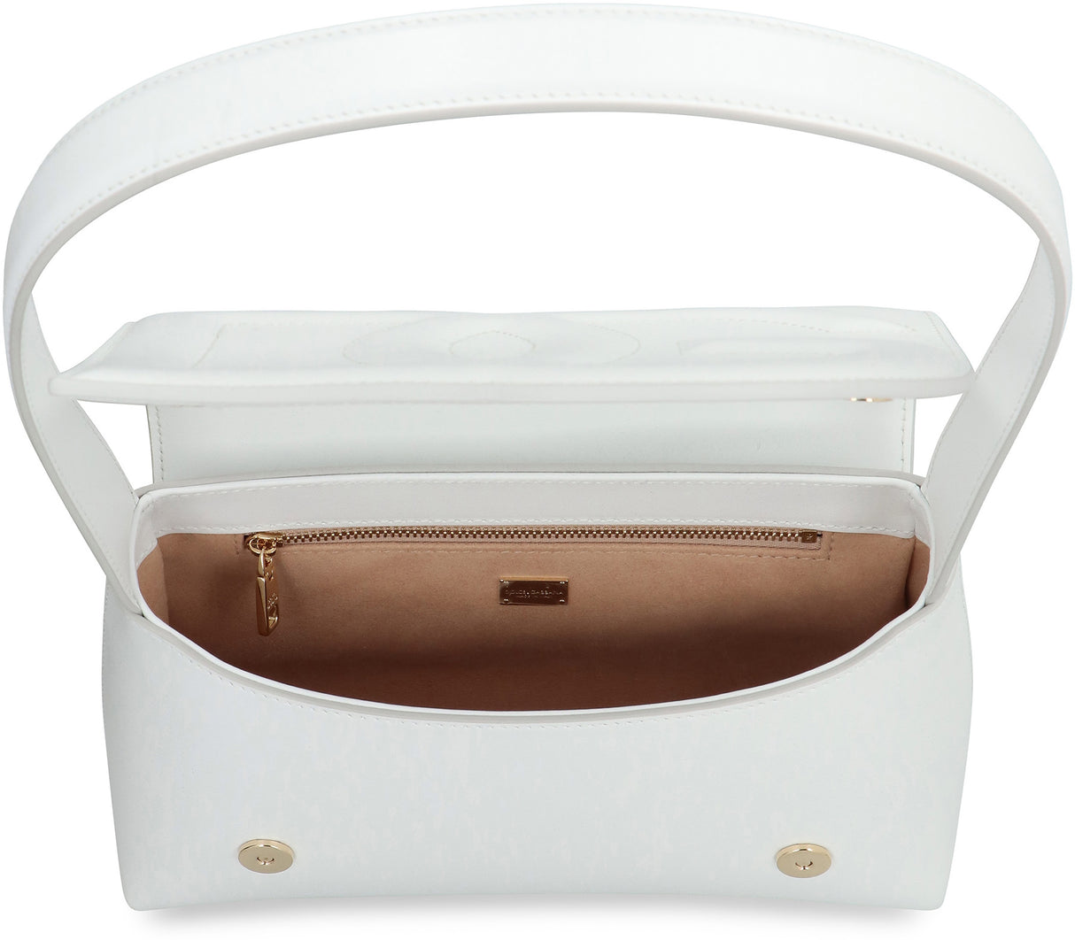 DOLCE & GABBANA DG Logo Leather Shoulder Handbag - White