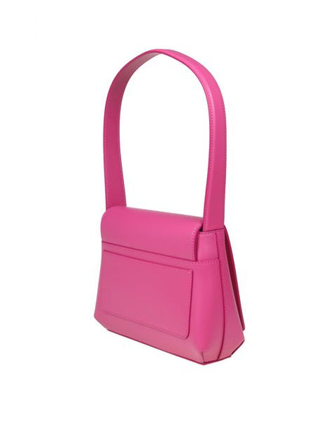 حقيبة كتف جلدية وردية للنساء، مجموعة SS24