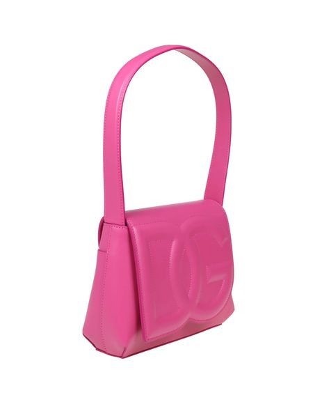 حقيبة كتف جلدية وردية للنساء، مجموعة SS24