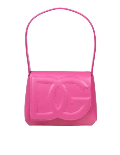 DOLCE & GABBANA Pink Leather Shoulder Handbag for Women, SS24 Collection