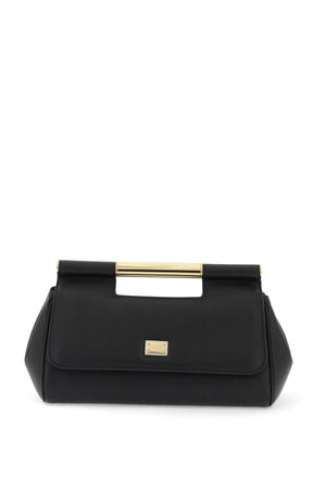 DOLCE & GABBANA Sicily Leather Handbag - Black, SS24