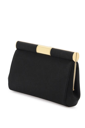 DOLCE & GABBANA Mini Black Satin Shoulder Handbag