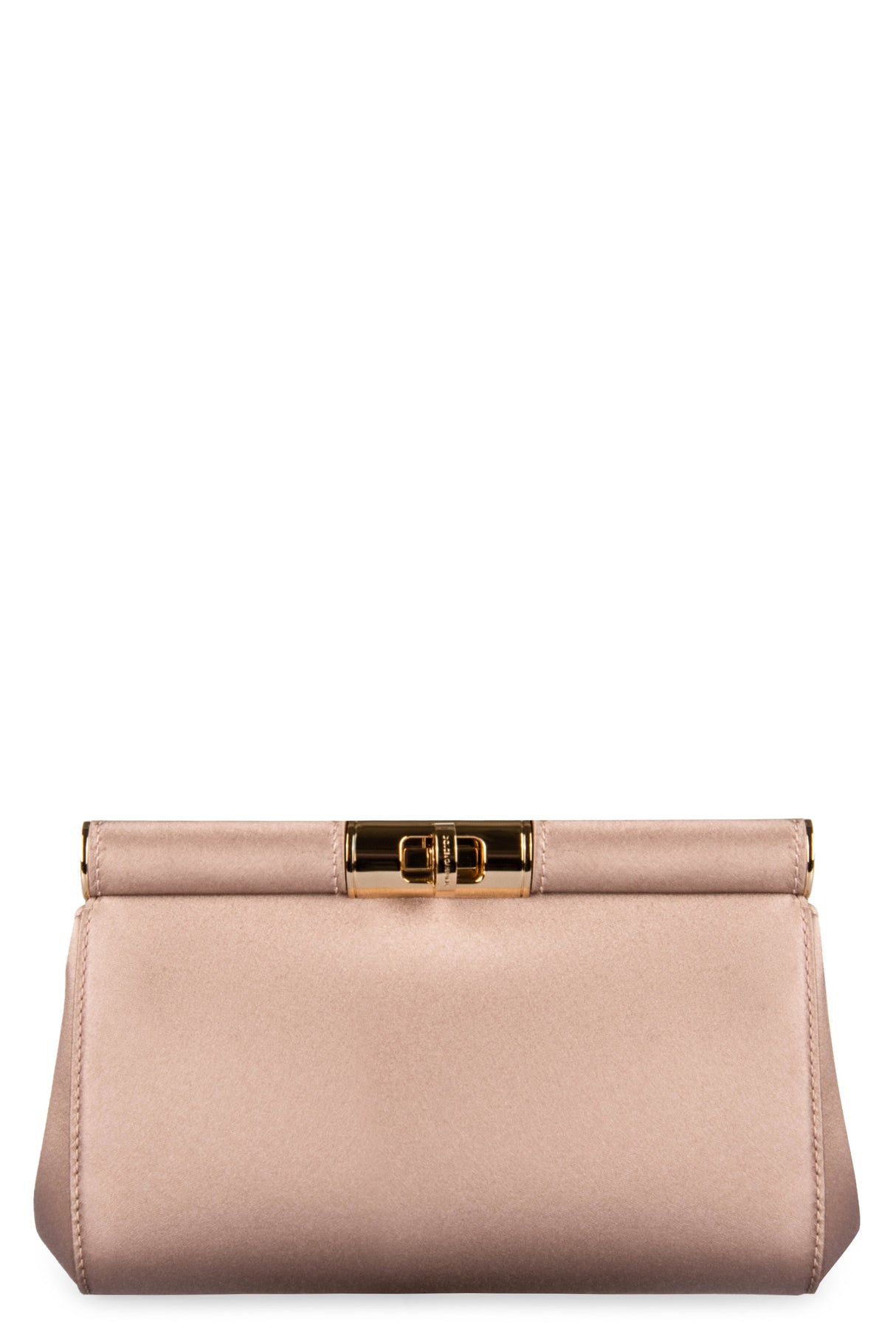 DOLCE & GABBANA Pink Silk and Viscose Marlene Satin Shoulder Bag