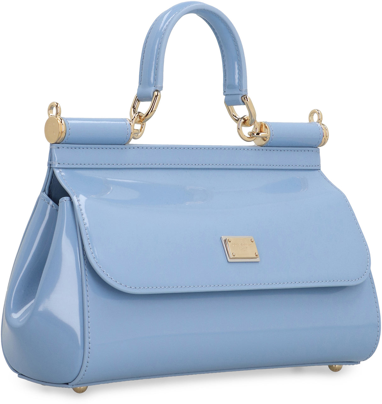 DOLCE & GABBANA Sicily Mini Patent Leather Handbag