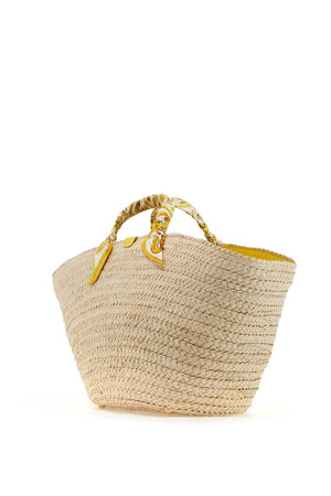 DOLCE & GABBANA Medium Kendra Woven Straw Tote Handbag