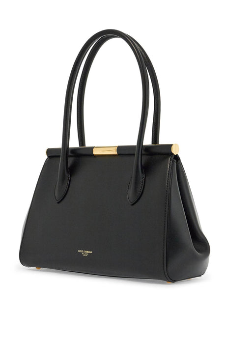 DOLCE & GABBANA Calfskin Handbag with Snap Closure