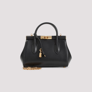 DOLCE & GABBANA Mini Leather Handbag - 100% Calf Leather (W:20CM, H:13CM, D:7CM)