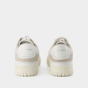 ACNE STUDIOS 08STHLM Low ES Mix White Leather Sneaker