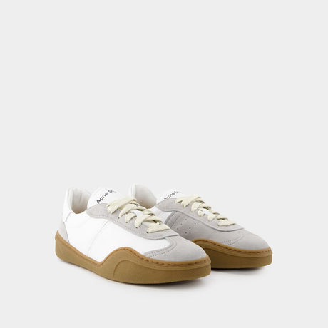 ACNE STUDIOS White Leather Men's Sneakers for SS24