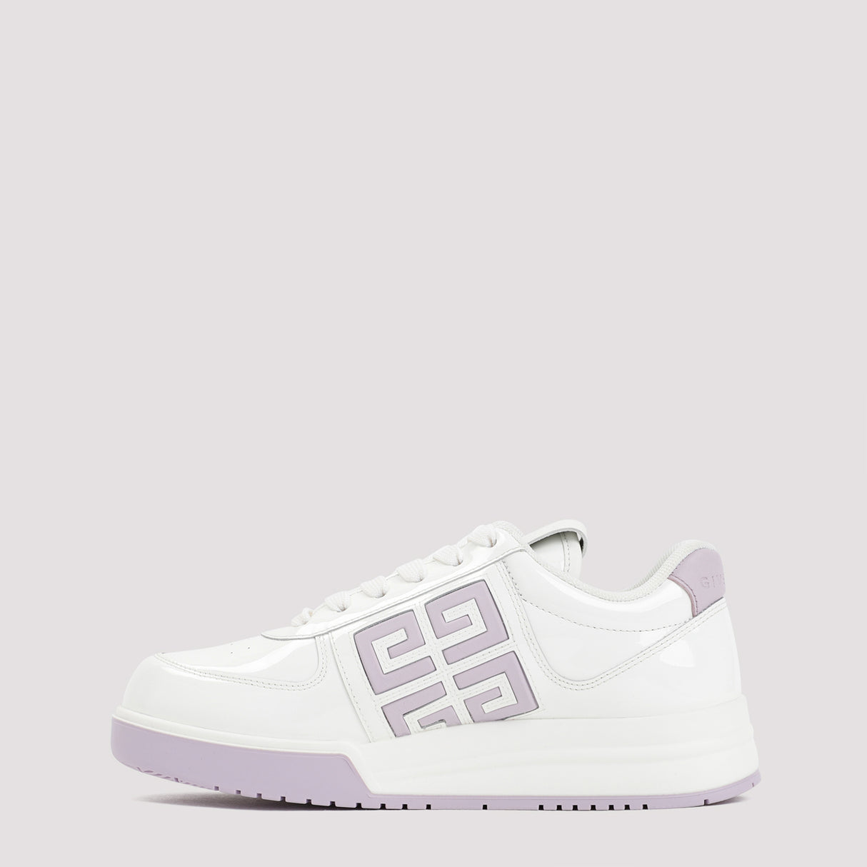 White Leather Sneakers for Women with Contrasting Heel Insert