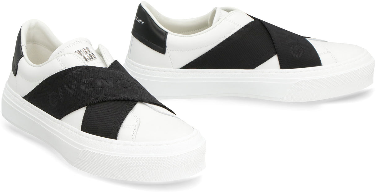 白色女士2024 FW23 Givenchy 城市运动皮革运动鞋