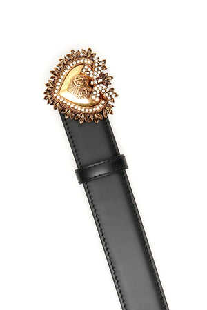 Stunning Leather Belt for Women with Sacred Heart Detail