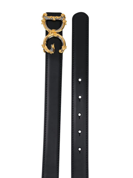 DOLCE & GABBANA Luxurious Black Belt - FW23 Exclusive