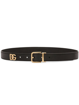 DOLCE & GABBANA Signature Plaque Calfskin Belt