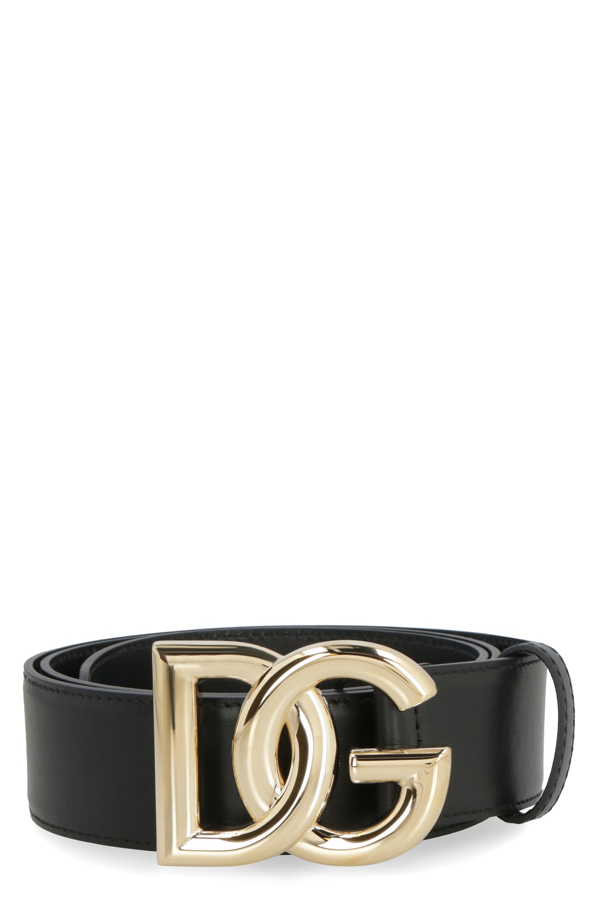 DOLCE & GABBANA Stylish Women's Leather Belt with Gold-Tone Metal Buckle - FW23 Collection