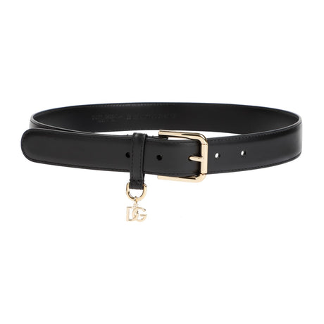 DOLCE & GABBANA Logo Charm Leather Belt for Women - SS24