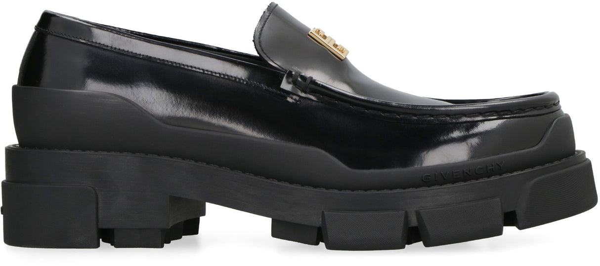 GIVENCHY Trendy Black Leather Loafers for Women - FW23 Collection