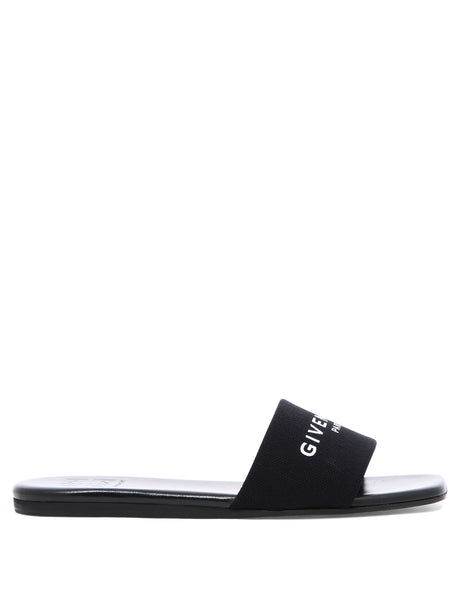 GIVENCHY Canvas Flat Slip-On Sandals