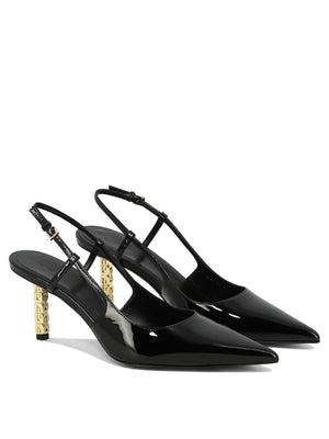 時尚女性必備- 黑色雕花高跟粗跟雙帶鞋