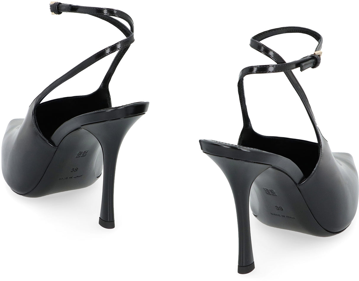 GIVENCHY Black Pointy-Toe Slingback Pumps for Women