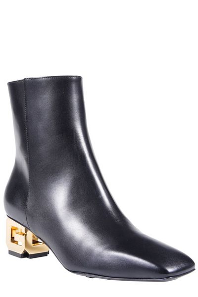 GIVENCHY Quilted Leather G Cube Ankle Boots for Women in Black (FW23)