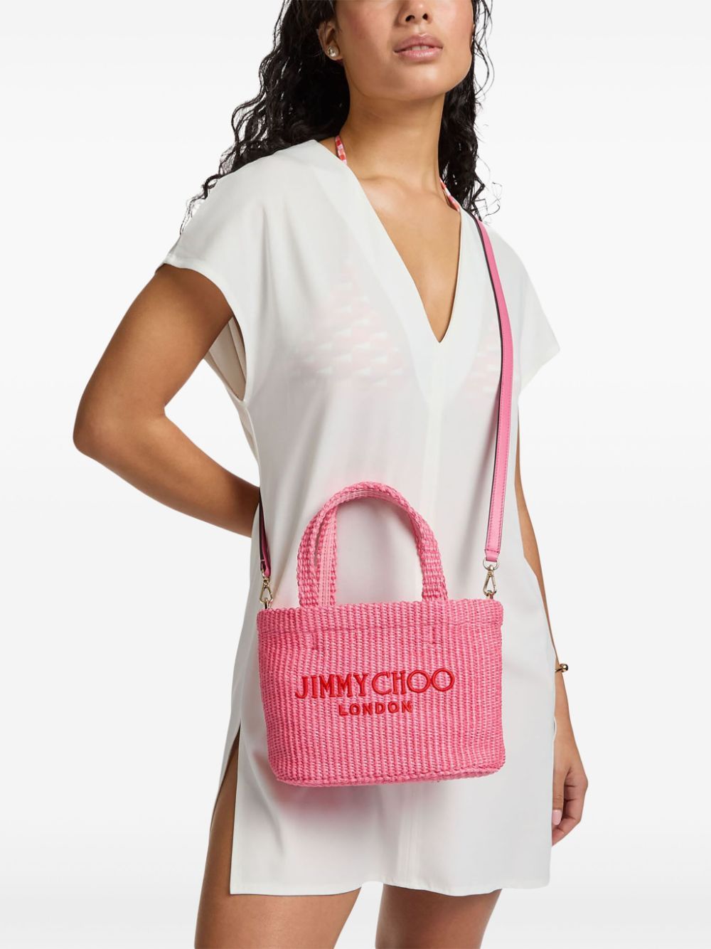 JIMMY CHOO Women's Candy Pink Mini Tote Handbag for Spring/Summer 2024