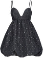 PINKO Crystal-Embellished Sweetheart Neck Dress