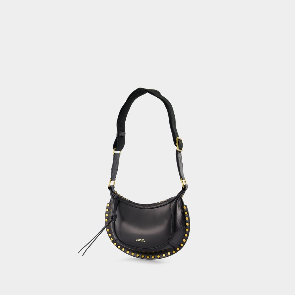 ISABEL MARANT Chic Mini Moon Leather Purse - Black