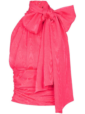 Fuchsia Pink Draped Sleeveless Blouse - Fall/Winter 2023