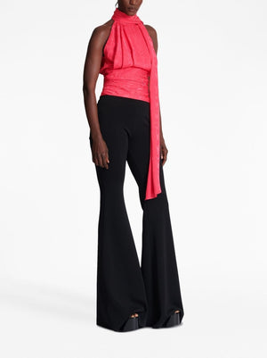 Fuchsia Pink Draped Sleeveless Blouse - Fall/Winter 2023