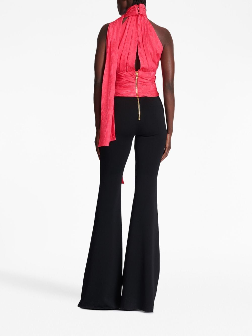 Fuchsia Pink Draped Sleeveless Blouse - Fall/Winter 2023