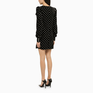 BALMAIN Polka Dot Dress with Long Puff Sleeves for Women