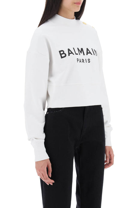 BALMAIN Organic Cotton Player's Choice Sweatshirt - Black