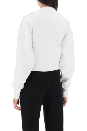 有機綿プリントスウェットシャツ（白黒）FW23