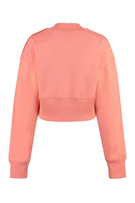 Áo Sweatshirt đính nút hạt ngọc Coral với in nổi và chất vải vô cùng thoải mái