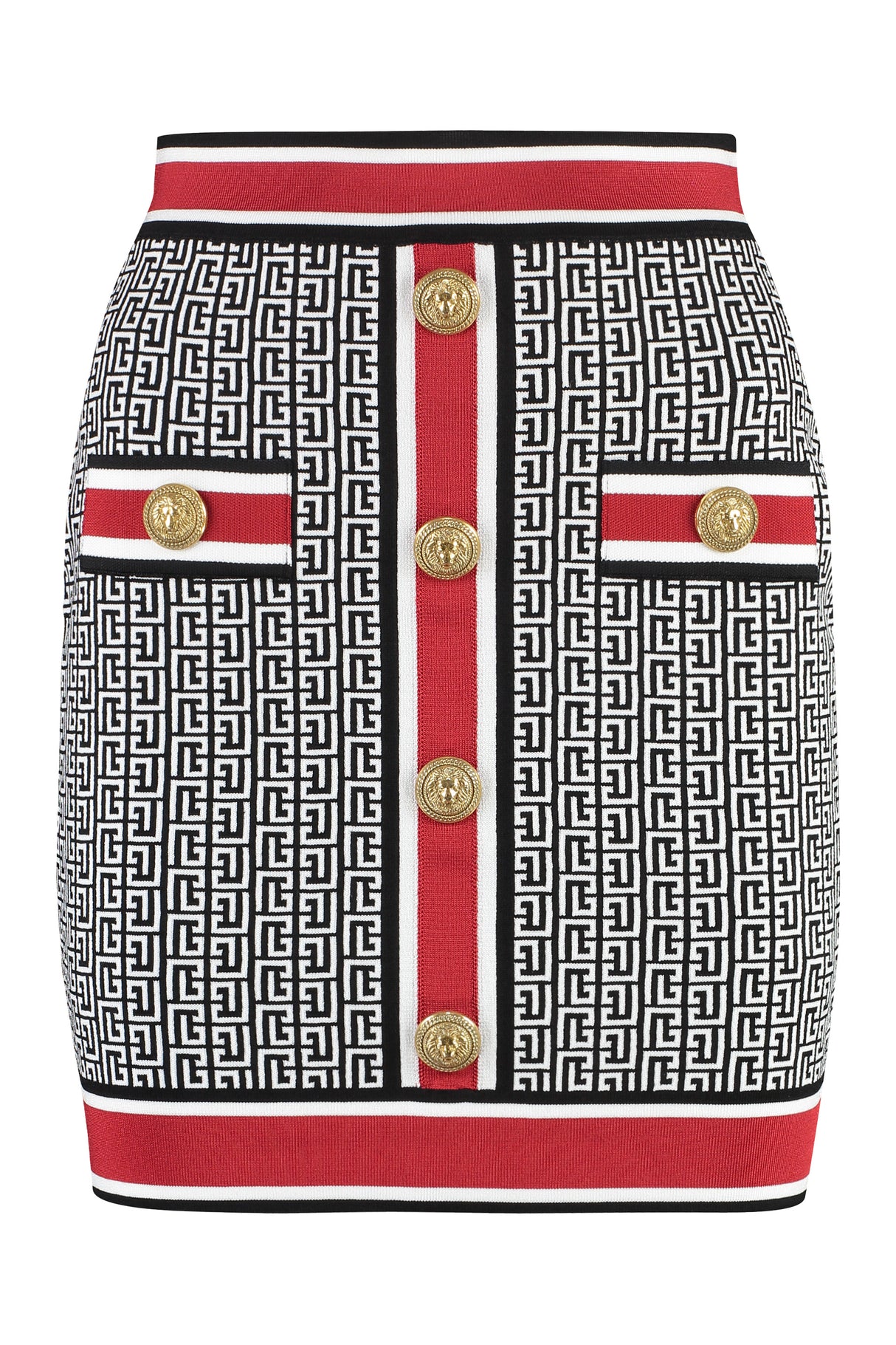 BALMAIN Multi-Coloured Knit Miniskirt for Women