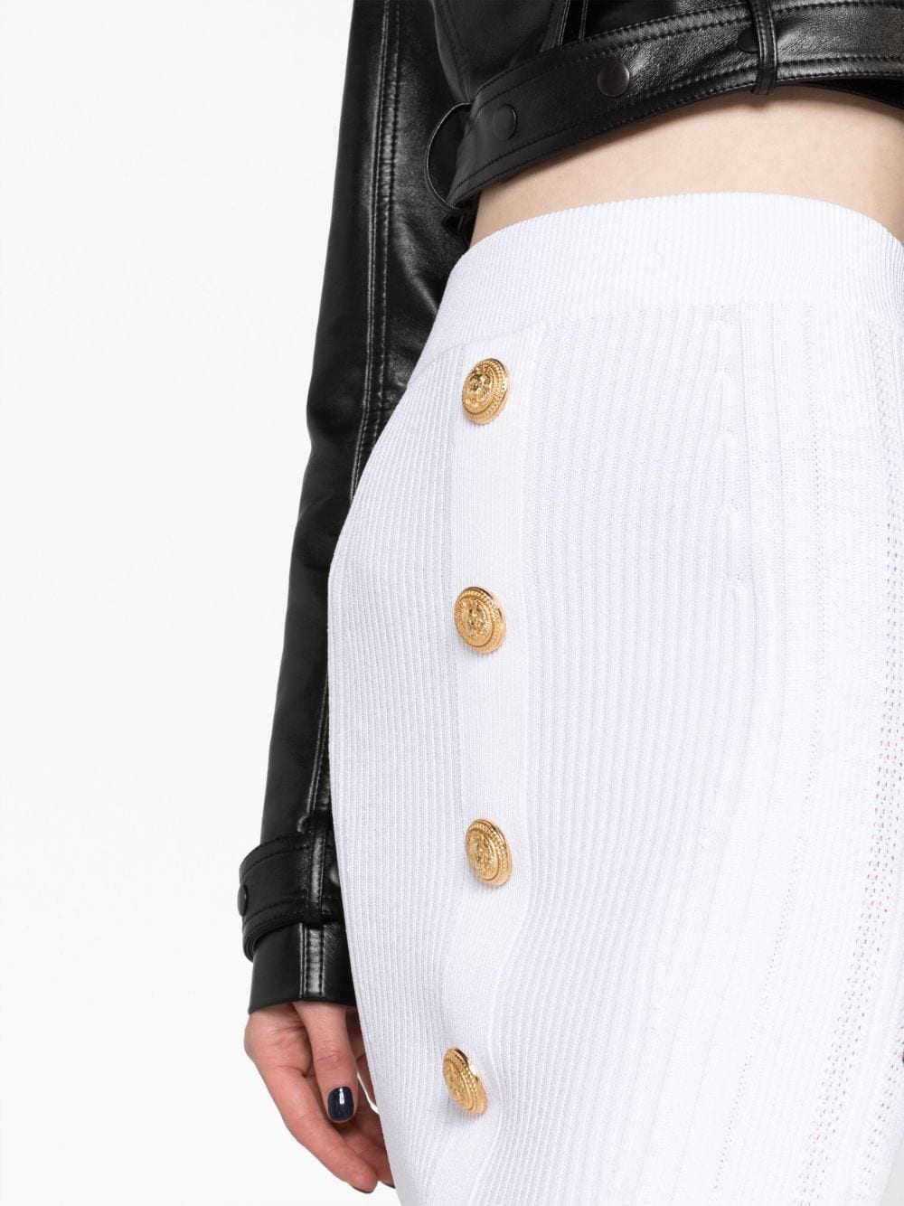 BALMAIN 24SS White Mini Skirt for Women - Latest Fashion for 2024