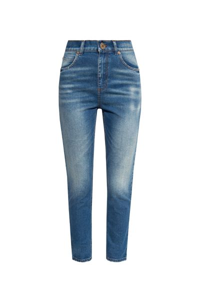 Fitted High Waist Blue Jeans for FW23