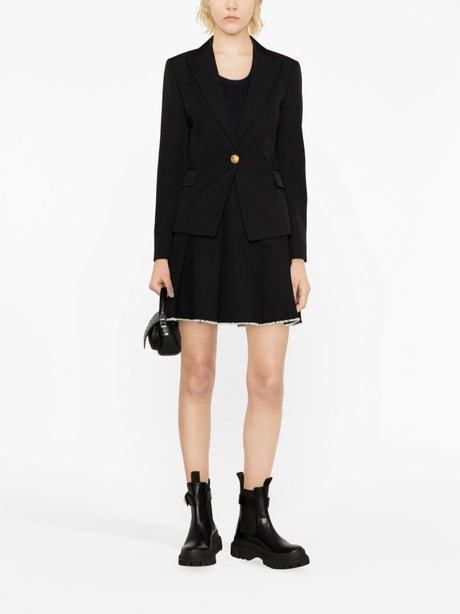 BALMAIN Stylish Black Wool Jacket for Women - FW23 Collection