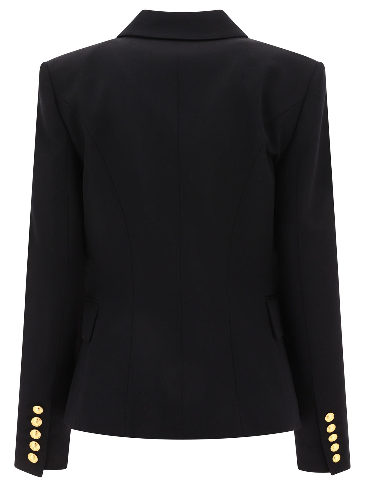 BALMAIN Stylish Women's Double-Breasted Blazer in Black - FW23